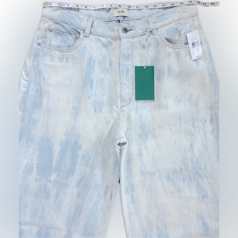 NWT DL1961 SZ 14/32 “Hepburn” wide leg high rise vintage inspired 5-pocket jeans - Picture 9 of 12
